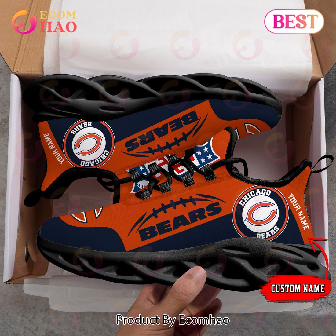 Personalized NFL Chicago Bears Max Soul Chunky Sneakers