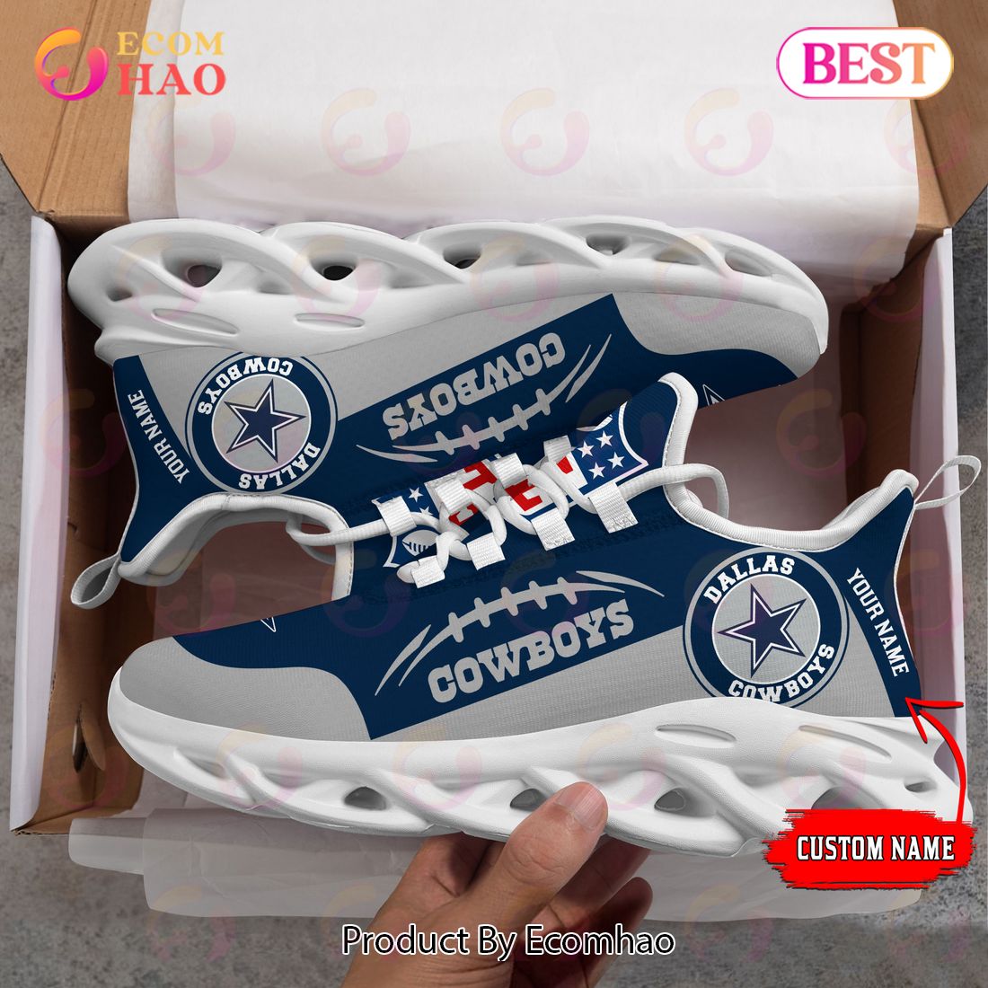 Dallas Cowboys Personalized Name Clunky Sneakers Special Gifts For Fans