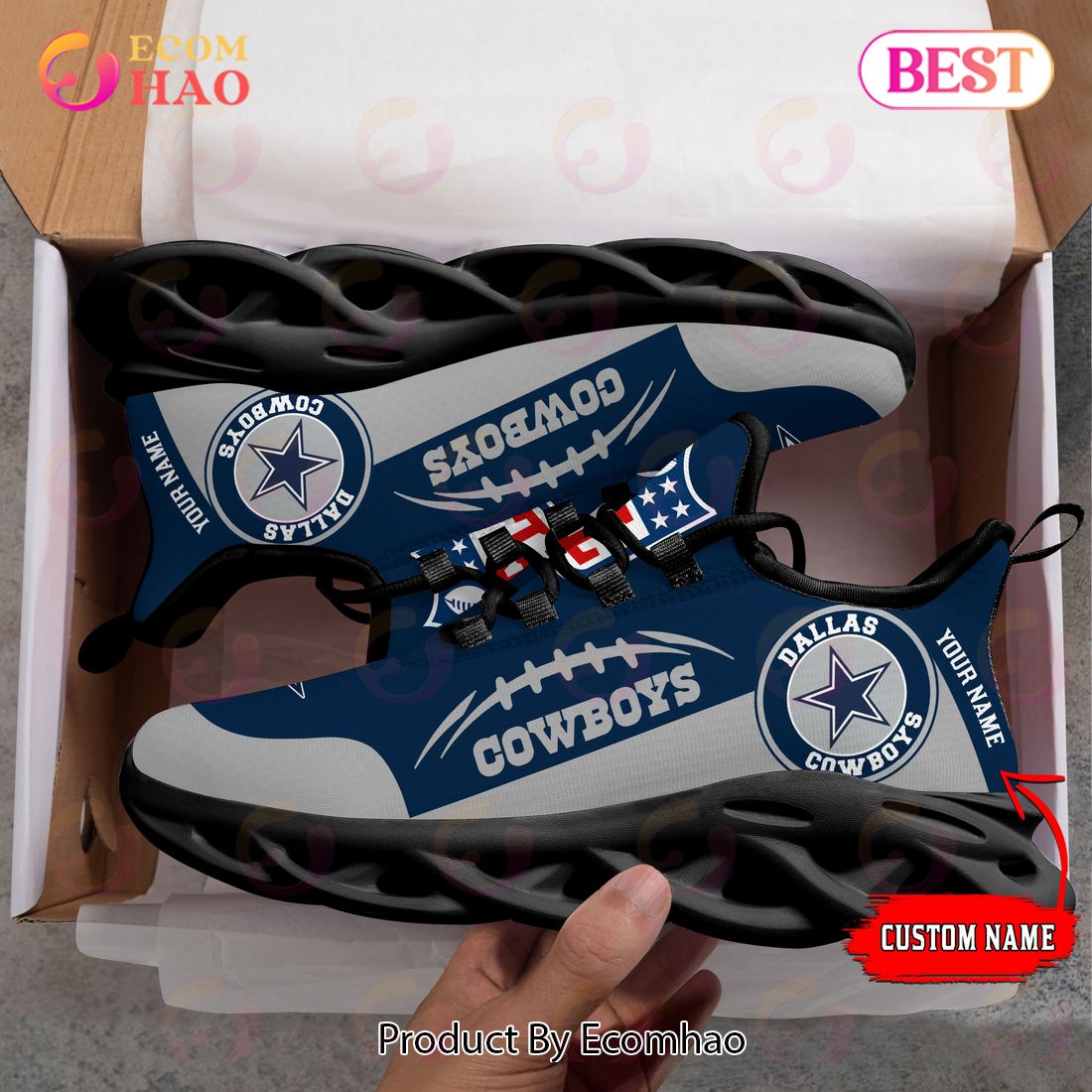 Personalized NFL Dallas Cowboys Max Soul Chunky Sneakers