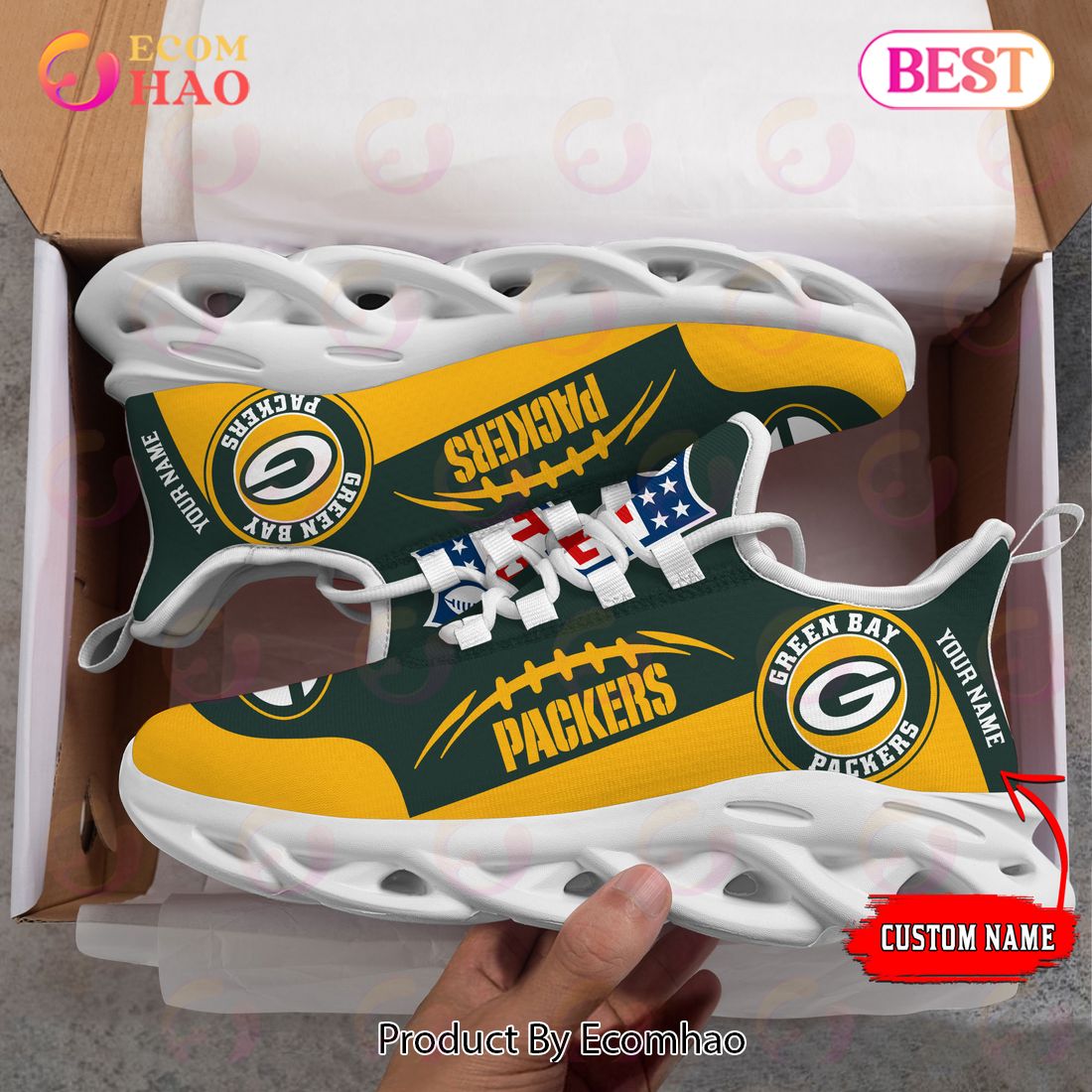 Personalized NFL Green Bay Packers Max Soul Chunky Sneakers