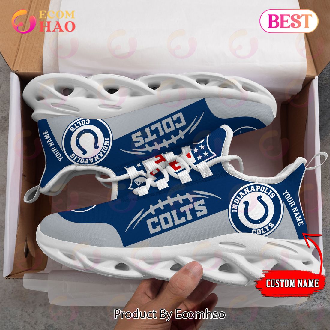 Personalized NFL Indianapolis Colts Max Soul Chunky Sneakers