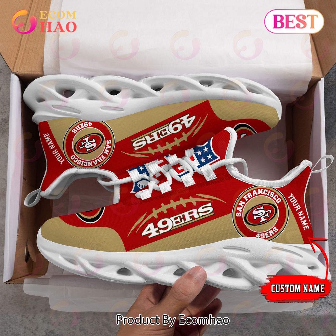 Personalized NFL San Francisco 49ers Max Soul Chunky Sneakers