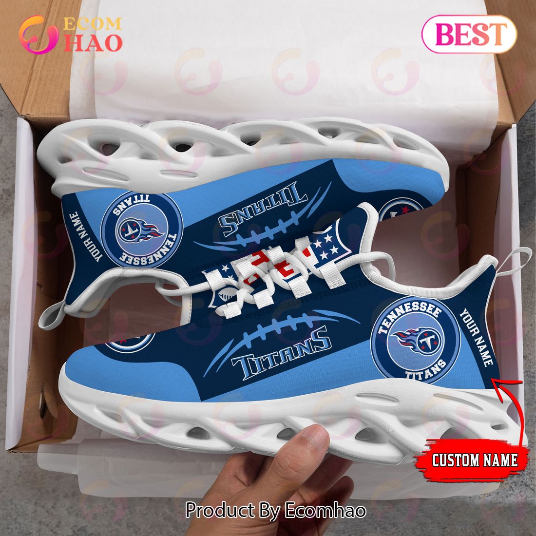 Tennessee Titans NFL Clunky Max Soul Shoes Custom Name Ideal Gift For True  Fans