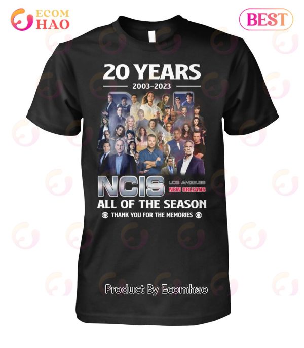 20 Years 2003 – 2023 NCIS All Of Season Thank You For The Memories T-Shirt