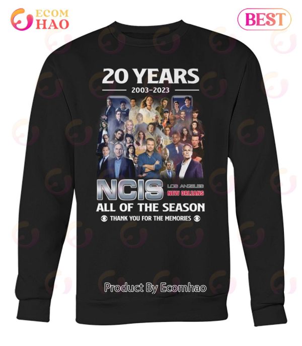 20 Years 2003 – 2023 NCIS All Of Season Thank You For The Memories T-Shirt