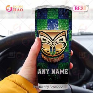 Personalized NRL New Zealand Warriors Tumbler Gold Logo Purl