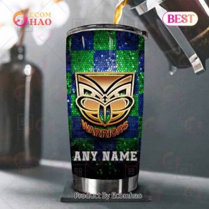 Personalized NRL New Zealand Warriors Tumbler Gold Logo Purl