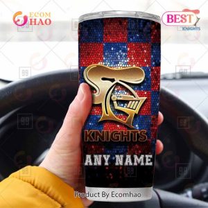 Personalized NRL Newcastle Knights Tumbler Gold Logo Purl