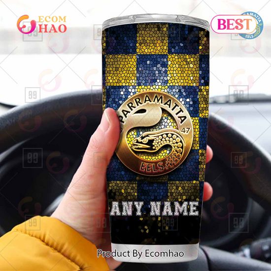 Personalized NRL Parramatta Eels Tumbler Gold Logo Purl