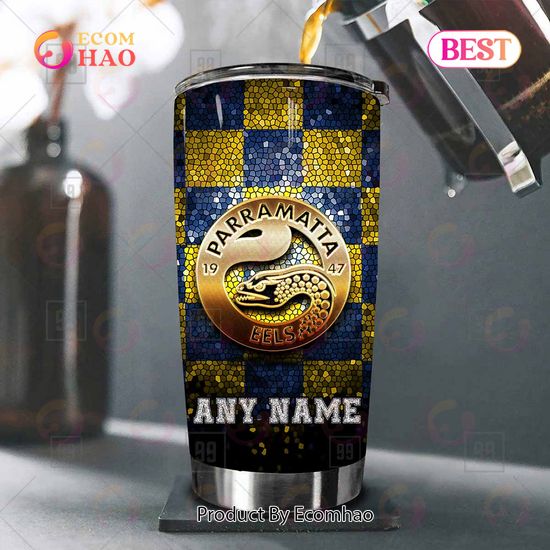 Personalized NRL Parramatta Eels Tumbler Gold Logo Purl