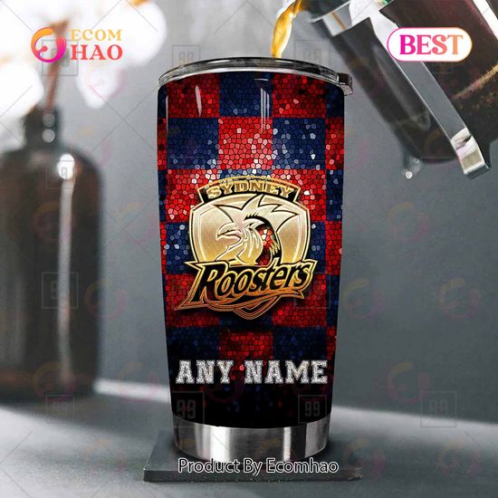 Personalized NRL Sydney Roosters Tumbler Gold Logo Purl