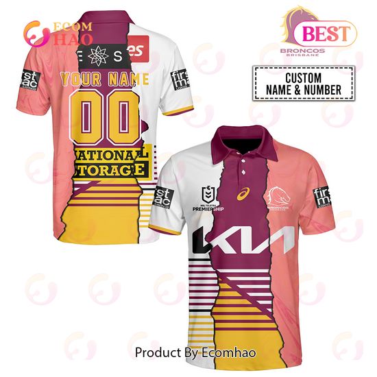 Personalized 2023 NRL Brisbane Broncos Mix Jerseys Polo Shirt