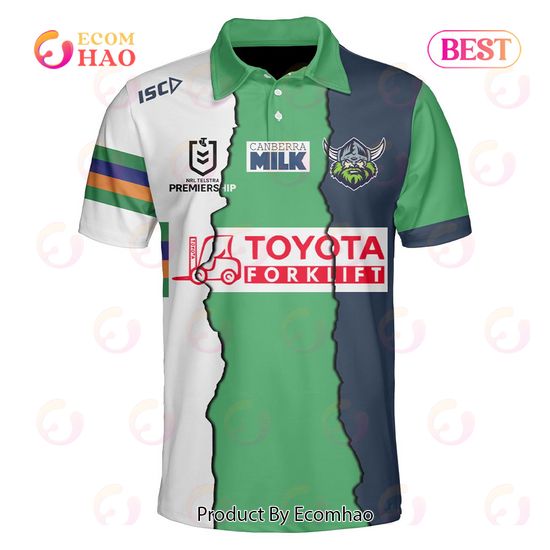 Personalized 2023 NRL Canberra Raiders Mix Jerseys Polo Shirt