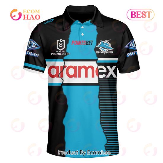 Personalized 2023 NRL Cronulla Sutherland Sharks Mix Jerseys Polo Shirt