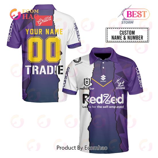 Personalized 2023 NRL Melbourne Storm Mix Jerseys Polo Shirt