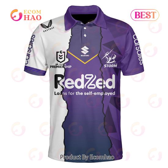 Personalized 2023 NRL Melbourne Storm Mix Jerseys Polo Shirt