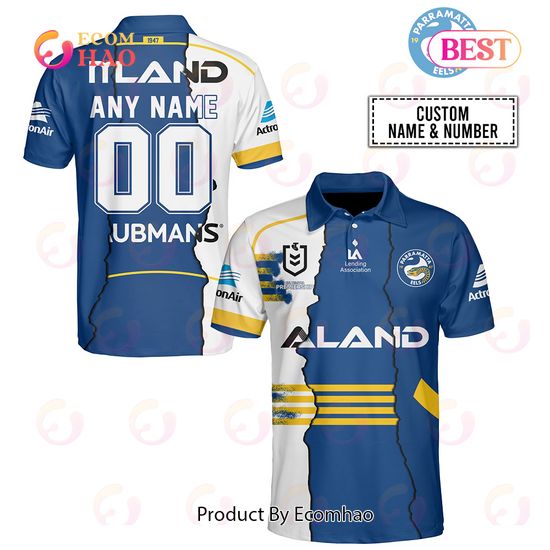 Personalized 2023 NRL Parramatta Eels Mix Jerseys Polo Shirt