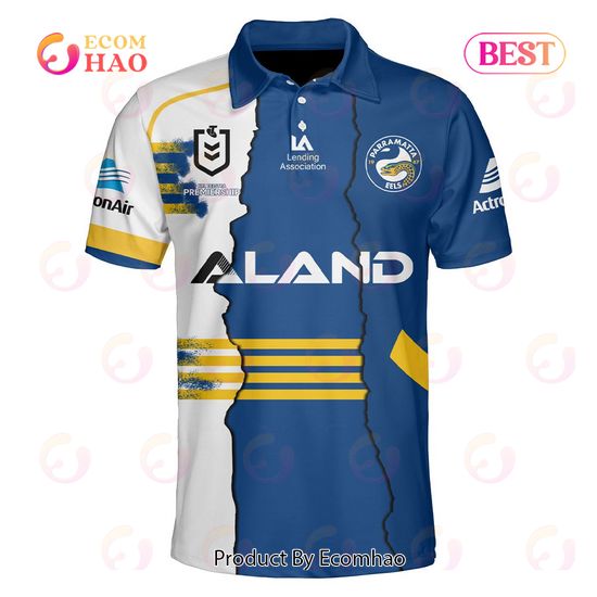 Personalized 2023 NRL Parramatta Eels Mix Jerseys Polo Shirt