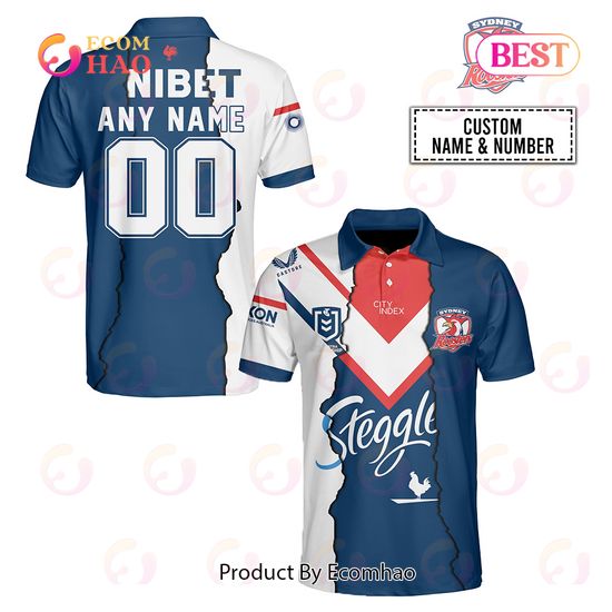 Personalized 2023 NRL Sydney Roosters Mix Jerseys Polo Shirt