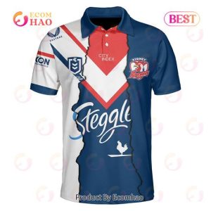 Personalized 2023 NRL Sydney Roosters Mix Jerseys Polo Shirt