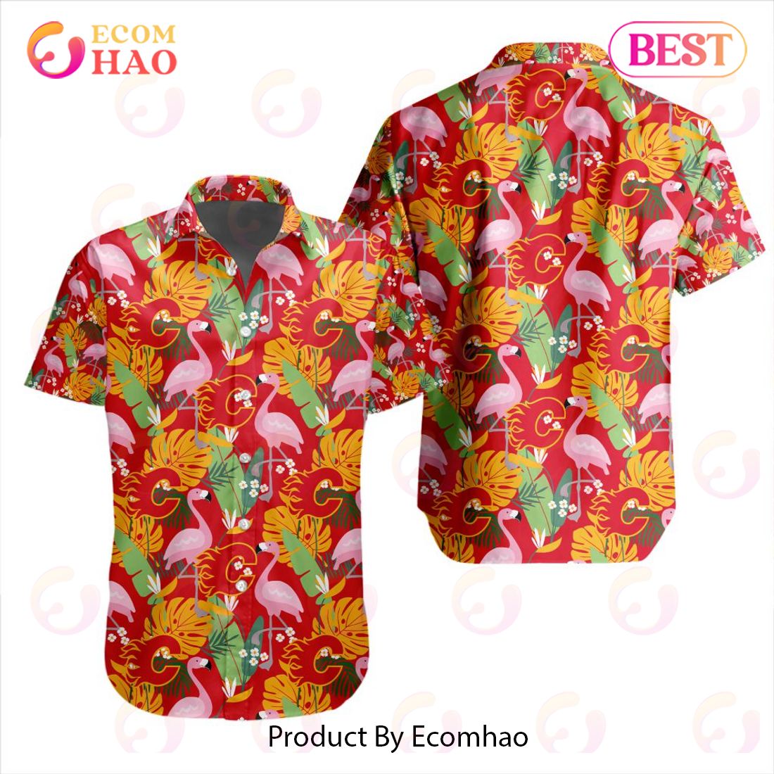 Limited Edition NHL Calgary Flames Special Hawaiian Design Button Shirt