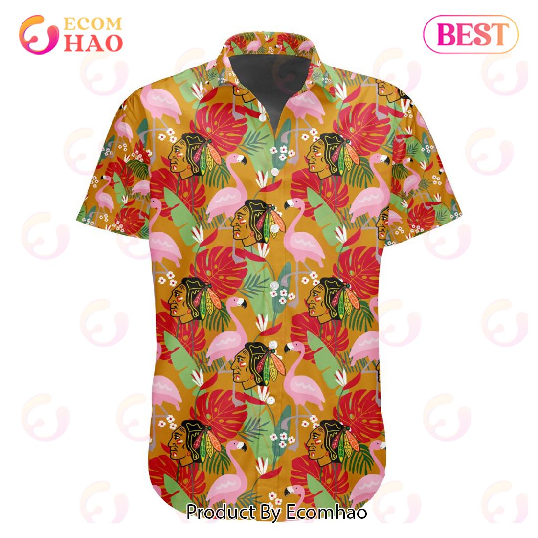 Limited Edition NHL Chicago Blackhawks Special Hawaiian Design Button Shirt