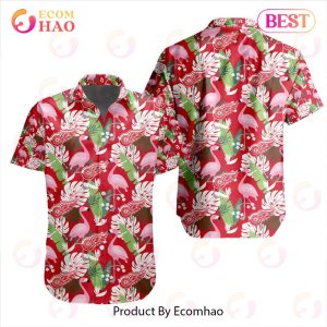 Limited Edition NHL Detroit Red Wings Special Hawaiian Design Button Shirt