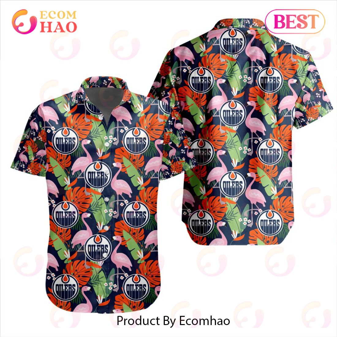 Limited Edition NHL Edmonton Oilers Special Hawaiian Design Button Shirt