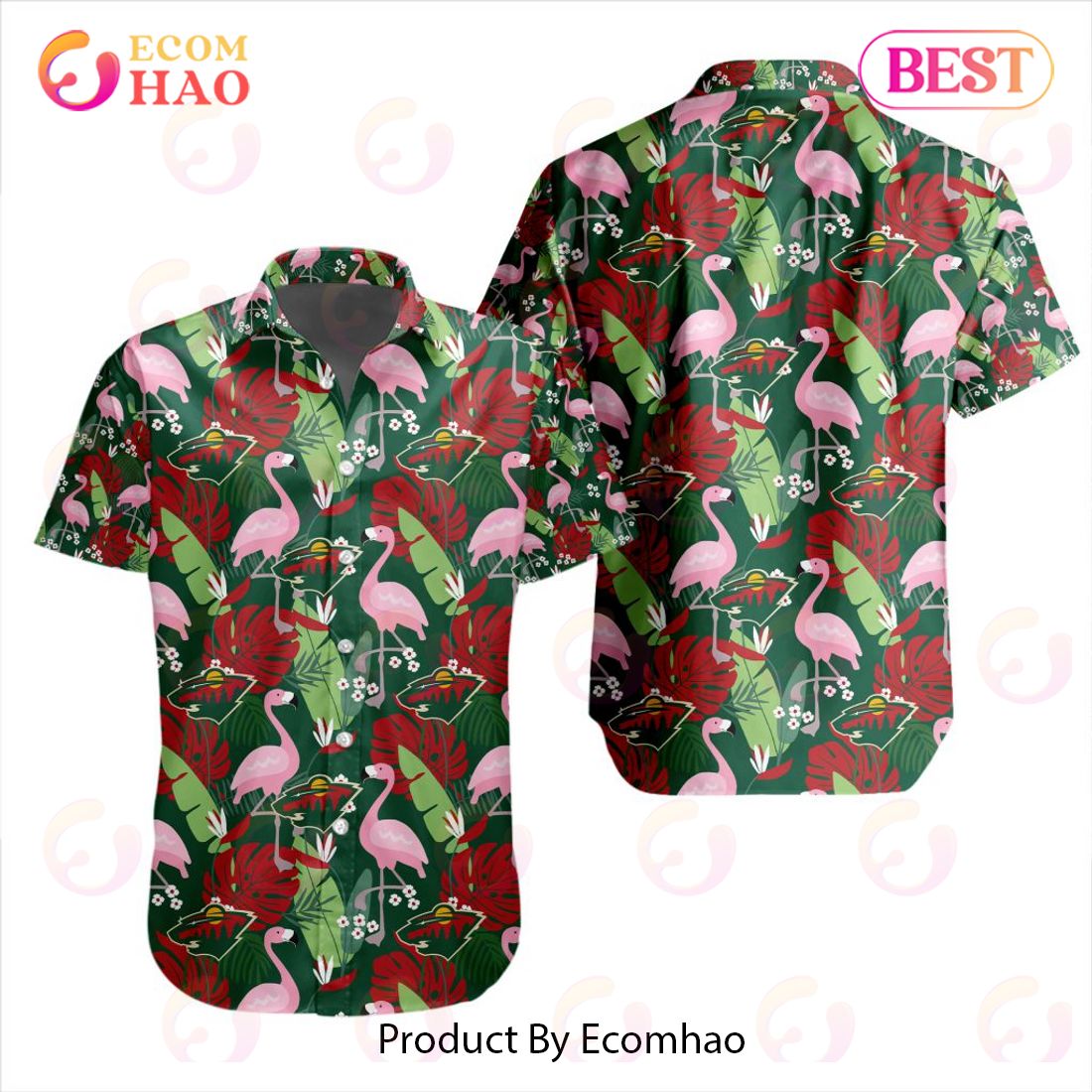 Limited Edition NHL Minnesota Wild Special Hawaiian Design Button Shirt