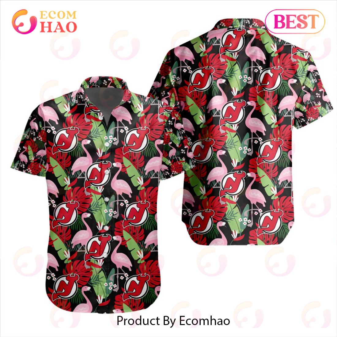 Limited Edition NHL New Jersey Devils Special Hawaiian Design Button Shirt