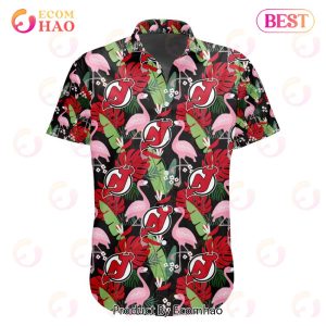 Limited Edition NHL New Jersey Devils Special Hawaiian Design Button Shirt