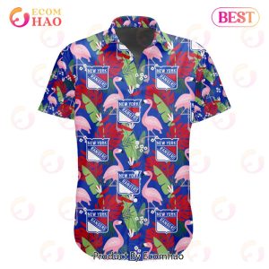 Limited Edition NHL New York Rangers Special Hawaiian Design Button Shirt