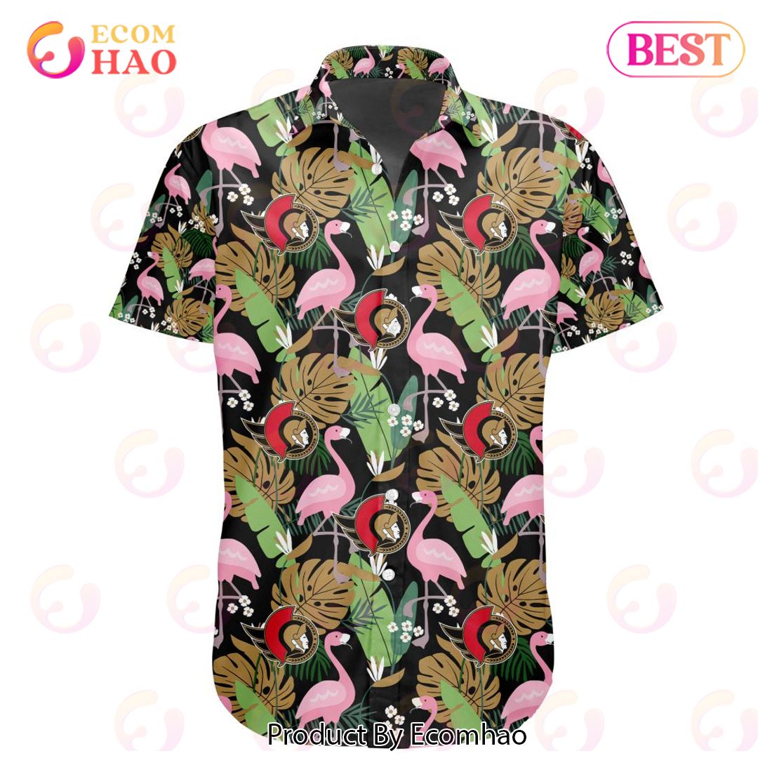 Limited Edition NHL Ottawa Senators Special Hawaiian Design Button Shirt