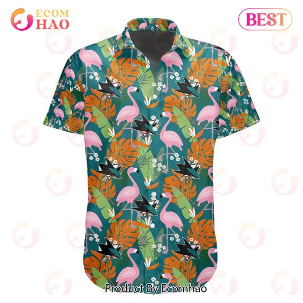 Limited Edition NHL San Jose Sharks Special Hawaiian Design Button Shirt
