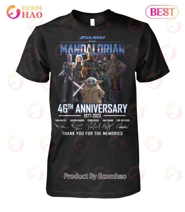 Star Wars The Mandalorian 46th Anniversary 1977 – 2023 Thank You For The Memories T-Shirt