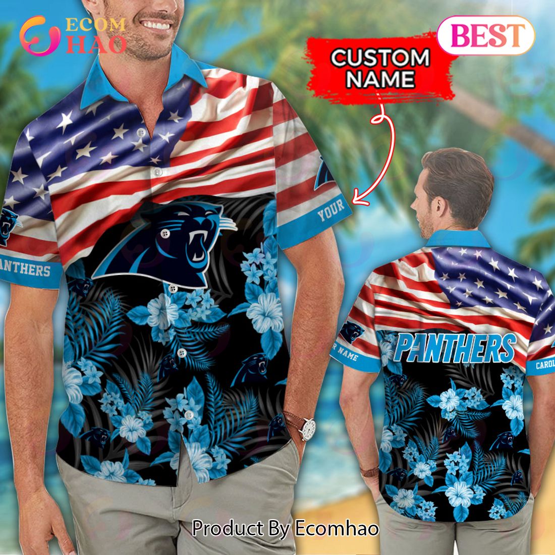 NFL Carolina Panthers Hawaiian Shirt & Short New Trending