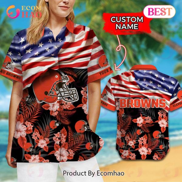 cleveland browns aloha shirt