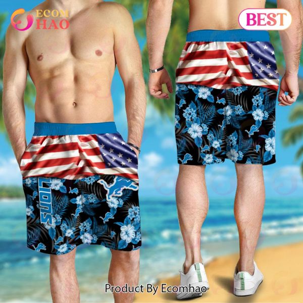 NFL Detroit Lions Hawaiian Shirt & Short New Trending