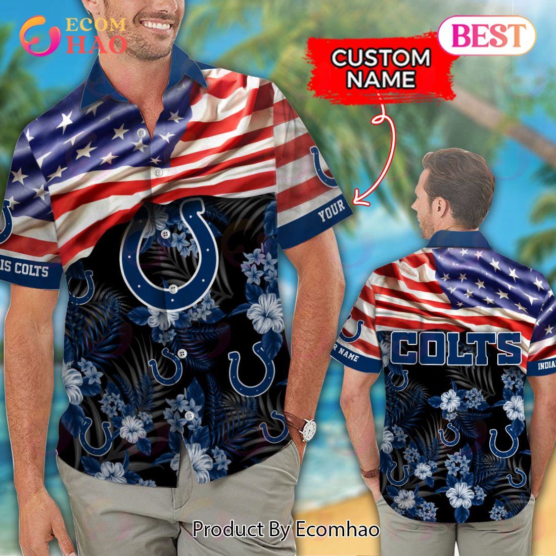 NFL Indianapolis Colts Hawaiian Shirt & Short New Trending