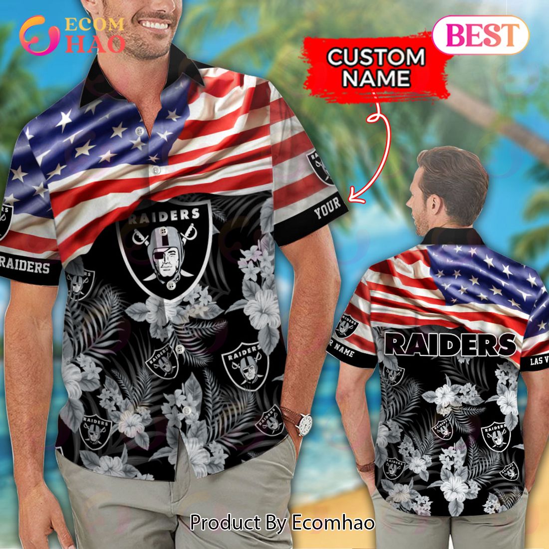 Las Vegas Raiders NFL Plus Size Trending Hawaiian Shirt Tropical