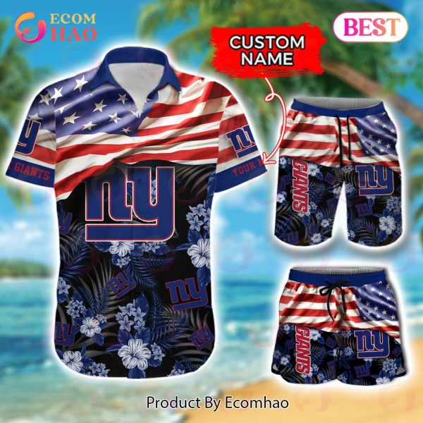 NFL New York Giants Gucci And Tropical Pattern Hawaiian Shirt And Beach  Short