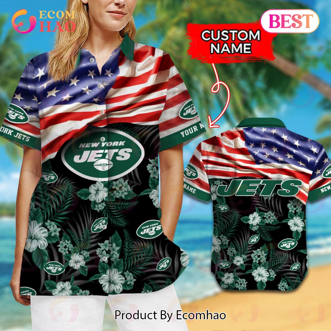 NFL New York Jets Hawaiian Shirt & Short New Trending