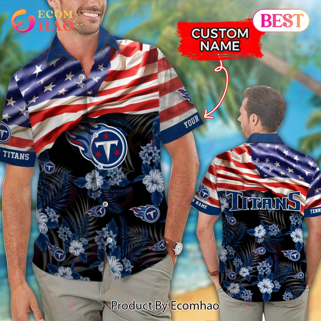 NFL Tennessee Titans Hawaiian Shirt & Short New Trending