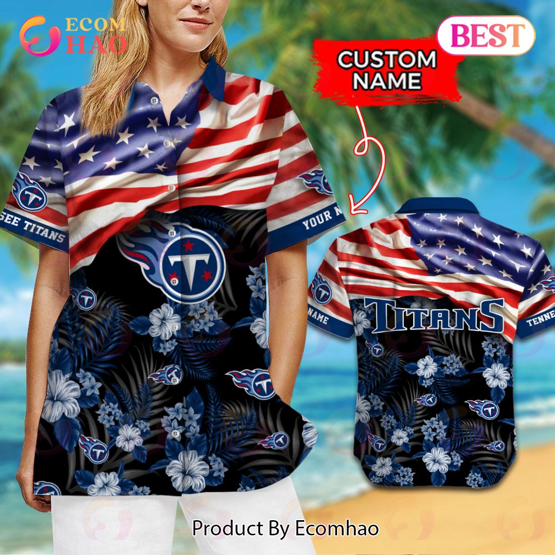 NFL Tennessee Titans Hawaiian Shirt & Short New Trending