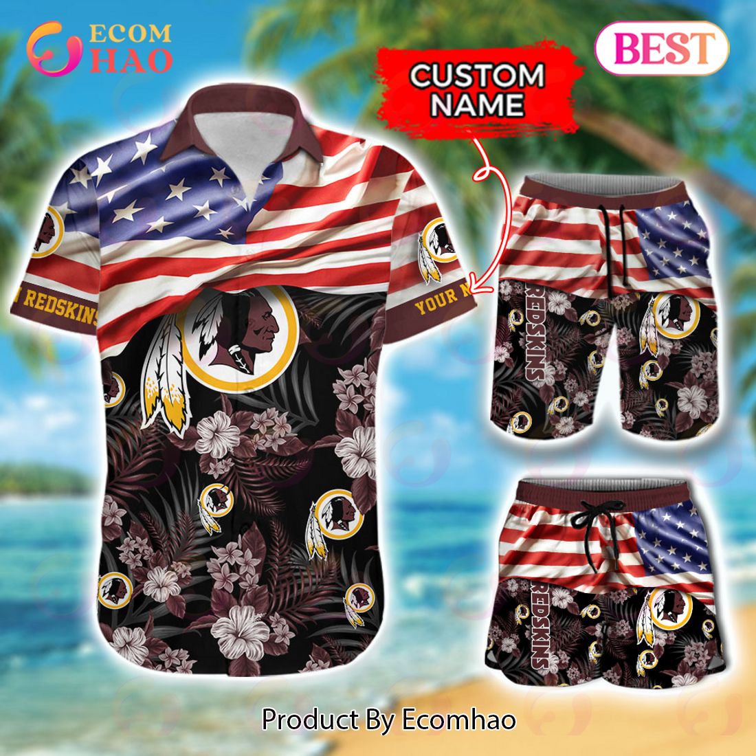 NEW FASHION NFL Washington Redskins Hawaiian Shirt 3D Hot Trending 2023