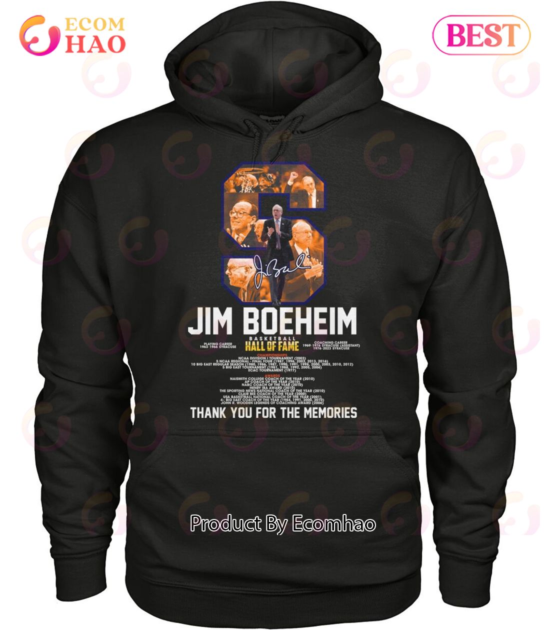 Jim Boeheim Basketball Hall Of Fame Thank You For The Memories T-Shirt