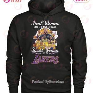 Real Women Love Basketball Smart Women Love The Lakers T-Shirt