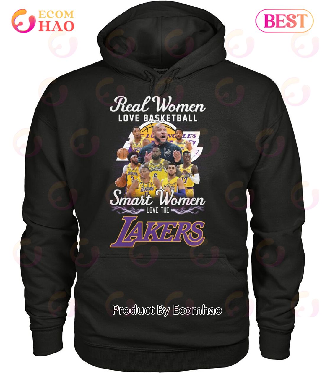 Real Women Love Basketball Smart Women Love The Lakers T-Shirt