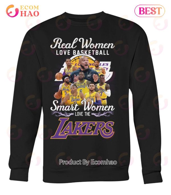 Real Women Love Basketball Smart Women Love The Lakers T-Shirt