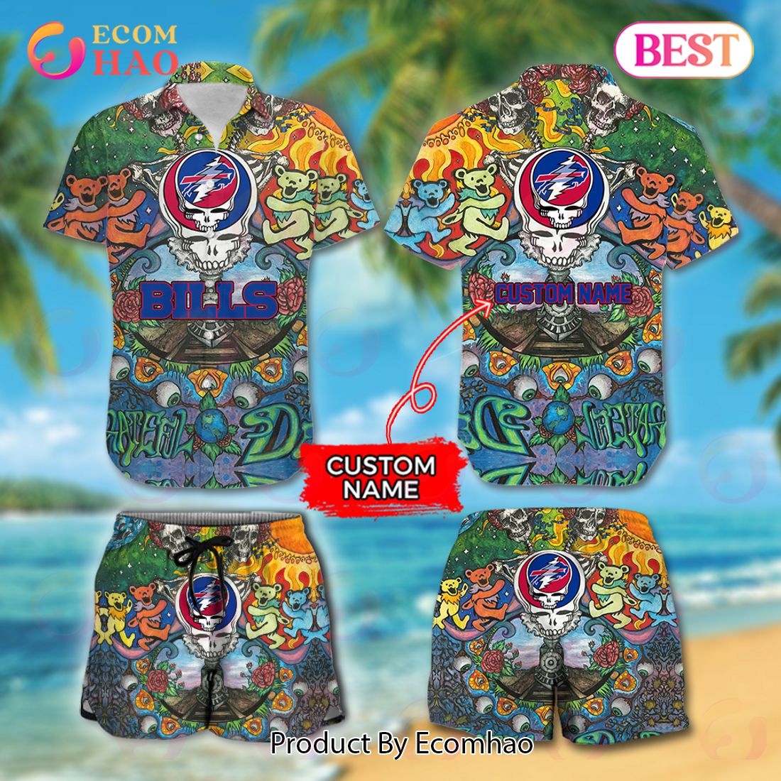 Custom Name NFL Buffalo Bills Hawaiian Shirt & Short New Trending